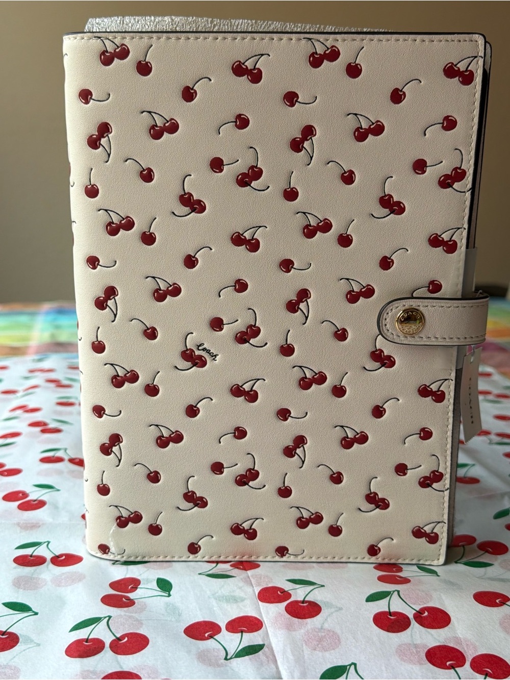 🍒 COACH CHERRY PRINT NOTEBOOK 🍒 NWT 🍒 - Picture 12 of 16